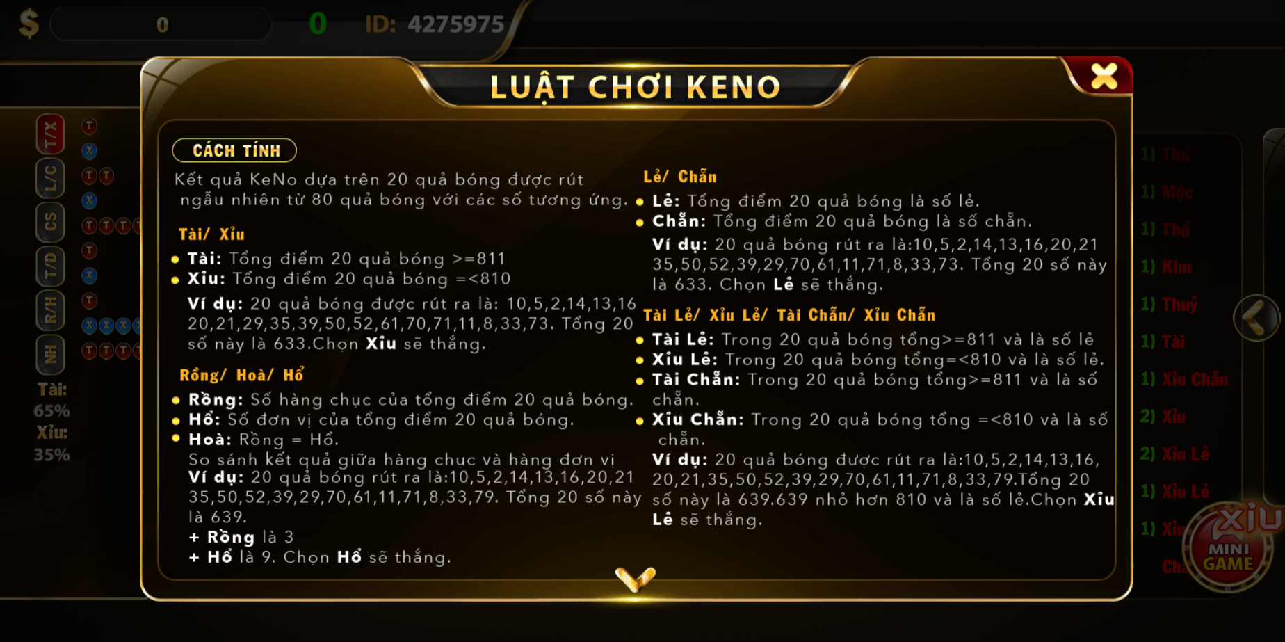 Luật chơi Kenov