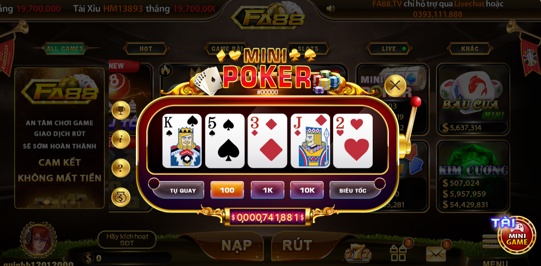 Giới thiệu Game Mini Poker